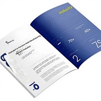 Brochures d'entreprise imprimées en UV couleur, livres à couverture rigide exquis, étuis de protection, reliure de qualité supérieure, papier kraft de qualité supérieure