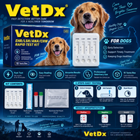 Kit de test rapide vétérinaire pour chats FPV FCOV GIA FCV pour la panleucopénie, le coronavirus, la giardiase et le calicivirus