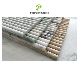 Piastrelle a Mosaico in Marmo Moderno per Bagno e <span class=keywords><strong>Cucina</strong></span>, Marmo Scanalato Durevole per Ville e Case di Lusso - Product Image 6