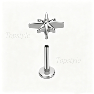 <span class=keywords><strong>Piercing</strong></span> de Ombligo con Zirconia y Titanio PVD G23, Joyería para Bodas y Compromisos - Product Image 4
