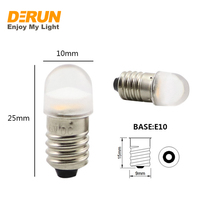 Bombilla Indicadora de Equipo de Buena Calidad, Tamaño Pequeño 10.5x25MM, 0.5W, Cubierta de PC, 6V 12V 24V, LED-MINI-BA9S