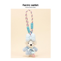 En gros, mini porte-clés ours en peluche mignon de style coréen, pendentif en corde d'escalade, breloques décoratives pour sacs, pochettes et coques de téléphone