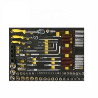 Ensemble de chariot à outils OEM 198 pièces, réparation rapide, jaune + noir, 7 tiroirs, 34x68cm