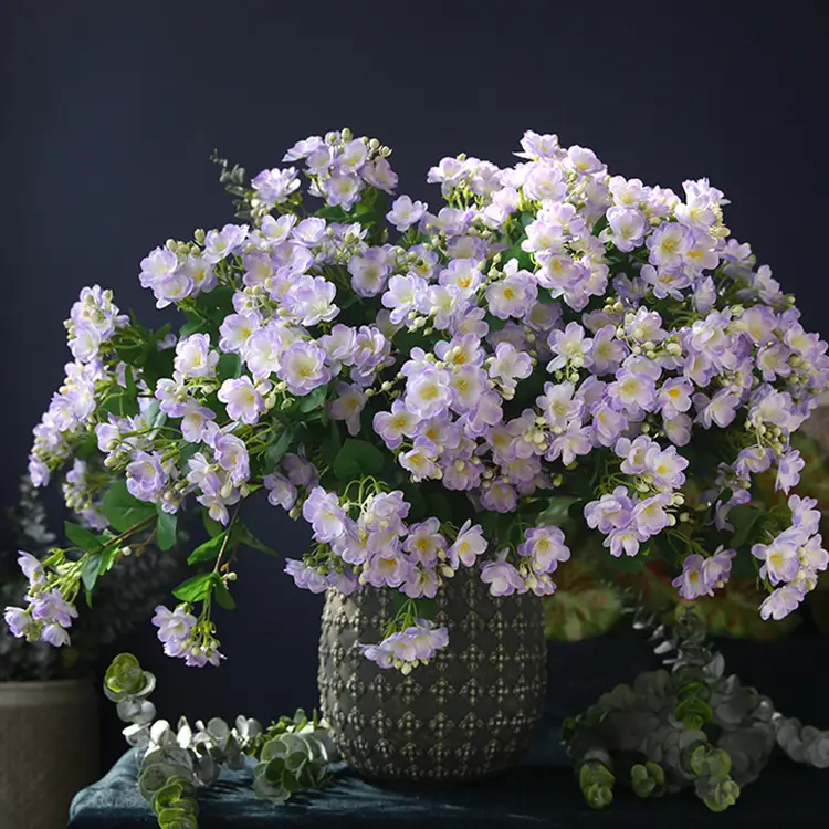 Factory Direct Sale Fau-x Wedding Flowers Lilac Lavender Jasmine Flower For Centerpieces Filler Silk Light Purple Flower