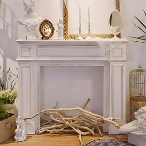 Vente de gros Meubles anciens Manteau de cheminée en bois décoratif classique de style français Manteau de cheminée en bois blanc <span class=keywords><strong>antique</strong></span> - Product Image 1