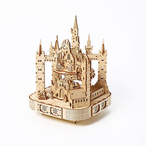 Rompecabezas de Madera 3D, Castillo Mágico, Modelo de Ensamblaje, Juguete Educativo para Bebés y Niños Pequeños, Bloques de Construcción Hechos a Mano, Musical - Product Image 5