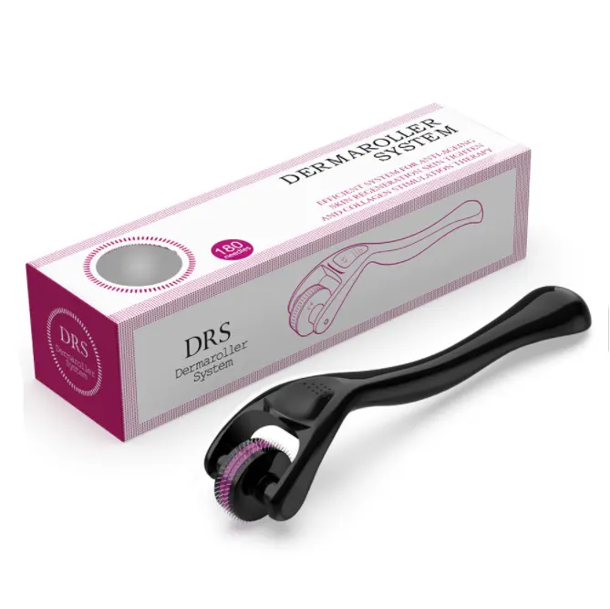 Dropshipping 180 Microneedle Derma Roller Titanium With Skin Care