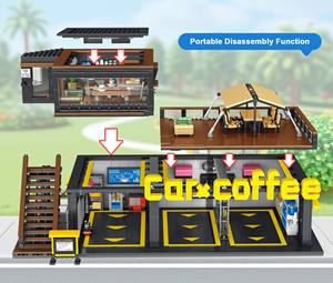 Nouveauté du mois : Express JD113 Coffee Car Repair <span class=keywords><strong>Club</strong></span>, jouets créatifs de bricolage, blocs de construction, cadeau pour garçons, 2496 pièces - Product Image 3