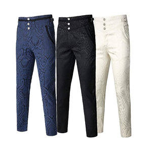 Nouveau pantalon gothique pour homme, style vintage, pour Halloween, costume de vampire, pantalon steampunk, jacquard sombre, pantalon victorien, bas de tenue pour homme - Product Image 1