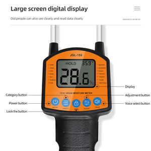 JGL-188 Grain <b>Moisture</b> <b>Meter</b> 5-49.9% Digital Display With Voice Function For Agricultural Use - Product Image 2