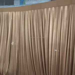 Rideaux de fond de scène de luxe modernes et professionnels, vert double couche, pour arche de mariage, avec support, en soie de lait - Product Image 2