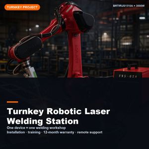 Station de soudage laser robotisée clé en main : Robot BORUNTE 1510A + Tête de soudage 4-en-1 3000W, Support d'installation et de formation - Product Image 1