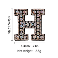 Patchs en lettres de cristal strass autocollants pour sacs, accessoires de vêtements DIY