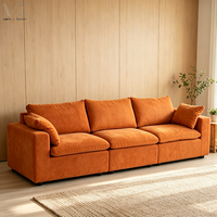 Ensemble de canapés modulaires capitonnés ultra confortables et personnalisables, grand canapé moderne pour salon