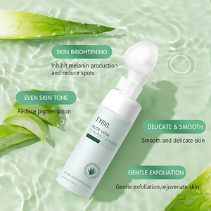 Vitamin C Aloe Vera Sữa Rửa Mặt Làm Sạch Sâu Và Giữ Ẩm Da Mềm Mại Bàn Chải Đầu Mặt Sữa Rửa Mặt Với Glycerin Bọt Gel - Product Image 1