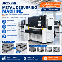 Machine de polissage et d'ébavurage automatique SR-TECH pour tôles plates de 1600 mm, avec brosse à bande abrasive, certifiée CE, 35 kW, multi-tension