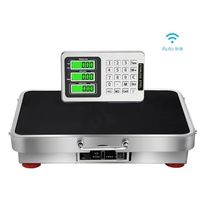 Báscula Electrónica de Plataforma Digital de Acero Inoxidable de Alta Precisión Veidt de 150 kg con Pantalla LCD y Fuente de Alimentación Recargable