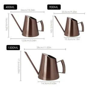 Arrosoir de jardinage européen en acier galvanisé 1,5 L, finition poudrée écologique, motif flèche dorée, couleur or cuivre, pour usage domestique - Product Image 6