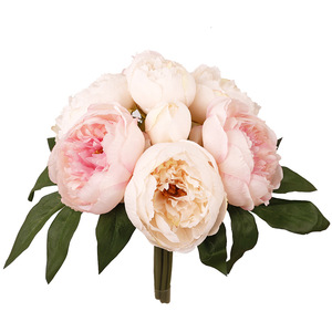 Fleur artificielle pivoine de Luoyang, 8 têtes, en soie plastique, haute simulation, pour décoration de mariage et de maison, fleurs pour vase - Product Image 4
