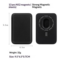 Étui magnétique pour cartes 17 & 16/15 avec aimant puissant, design uni, couleur unie et finition usinée