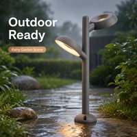 Lampadaire LED moderne à double tête 24W, étanche IP65, en aluminium moulé sous pression, pour jardin, aménagement paysager, éclairage de chemin
