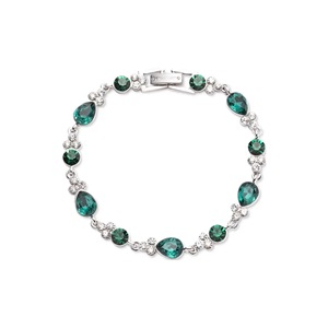 Bracelet en alliage de haute qualité avec diamants en une seule rangée, motif Ciel Étoilé, Œil d'Ange, Anneau de Möbius, Papillon et Fleur - Product Image 5