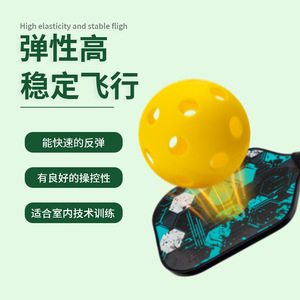 OEM Custom 26 Hole TPE <b>Pickleball</b> Indoor Training <b>Ball</b> <b>For</b> Adults Solid Pattern High Quality - Product Image 2