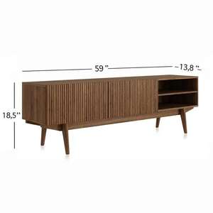 <span class=keywords><strong>Meuble</strong></span> TV design moderne et élégant 2026, fin et spacieux, avec 2 portes et une <span class=keywords><strong>niche</strong></span> ouverte - Product Image 1