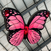 Scène de carnaval décoratif sauter papillon modèle personnalisé artistique publicité gonflable suspendu papillon LED