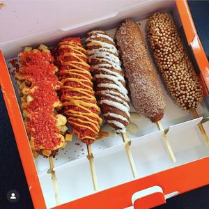 Diseño y muestras gratis 5PCs 1PCs Corn Dog Paper Packaging Box - Product Image 3