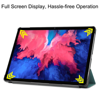 Housse de tablette Xiaoxin 11 pouces, design pliable à trois volets avec fonction de veille, style simple pour Lenovo Pad Tab P11 TB-J606F 11 pouces
