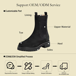 Helovitch, recién llegados, botines formales clásicos de alta calidad para mujer, talla grande, cómodos, antideslizantes, tacón cuadrado, <span class=keywords><strong>Chelsea</strong></span> Faux - Product Image 5