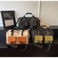 Sac de voyage en toile ripstop à deux tons, imprimé numérique, marque privée, pour hommes et femmes, grande capacité, sac de sport avec compartiment à chaussures