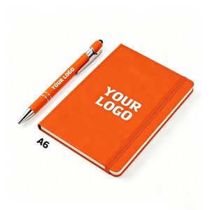 High Quality Custom Logo PU Leather Note Book <b>A5</b> A6 Budget Business School Office <b>Diary</b> Journal Notebook With Elastic Band - Product Image 1