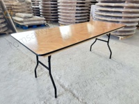 Table ronde pliante moderne de 6 pieds pour banquets d'hôtel et mariages, usage commercial, mobilier de restaurant en bois pour 10 personnes