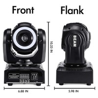 Projecteur LED Dimmable Sonore Pknight 60W DMX512 RGBW IP65 en Cuivre FB4 avec Prise Universelle pour Scène, Mariages et Événements
