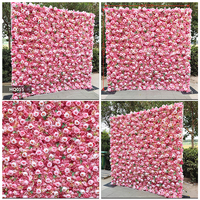 Panneau floral artificiel en soie coloré sur mesure, couverture intégrale, pour mur de fleurs, idéal pour anniversaires, banquets, mariages, cabines photo et décorations de fête
