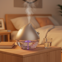 Nouvel Arrivage : Humidificateur d'Air Électrique avec Lumières LED, Diffuseur d'Aromathérapie Portable en Plastique pour Usage Domestique et Hôtelier