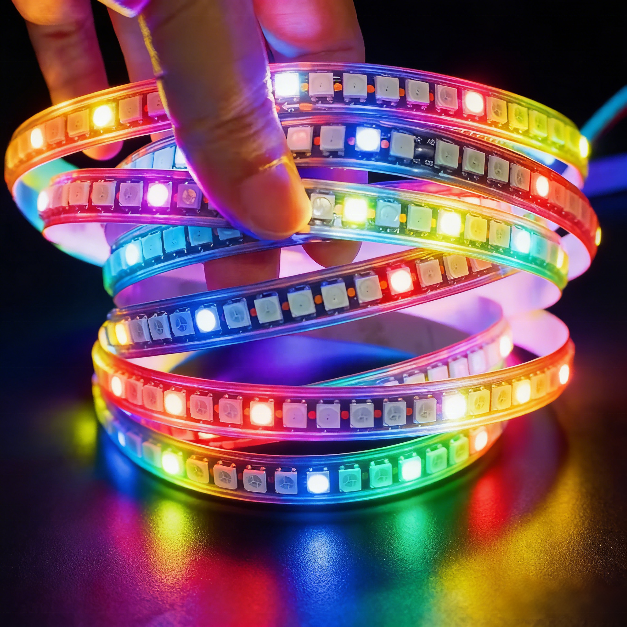 5V Aluminum LED Strip Light with Remote Control 30/60/96/144 LEDs/m SMD5050RGB Programmable Flexible LED Light Strip