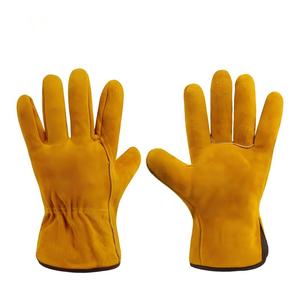 Guanti da Lavoro in Pelle Spaccata di Vacchetta Protezione Industriale per le Mani Morbidi e Confortevoli Guanti Meccanici - Product Image 3