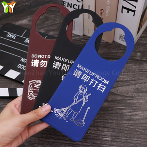 YY Do Not Disturb <strong>Door</strong> Hanger PU Leather <strong>Door</strong> <strong>Knob</strong> Hanger Home Hotel Reusable <strong>Door</strong> Hangers Do-Not-Disturb Signs for Hotels - Product Image 4