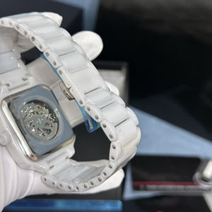 남성용 자동 시계 스퀘어 세라믹 남성용 완전 자동 기계식 스테인레스 스틸 시계 미네랄 크리스탈 페이스 남성용 시계 - Product Image 5