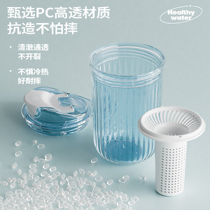 Mug de voyage élégant 401-500ml, infuseur à thé portable pour le bureau, tasse à café d'été, résistant aux chutes et à la chaleur - Product Image 5