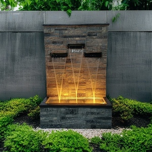 Meilleure vente résine <span class=keywords><strong>pierre</strong></span> cascade fontaine artificielle pluie eau rideau <span class=keywords><strong>jardin</strong></span> ornement pour extérieur cour affichage - Product Image 6