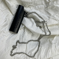 Étui en alliage métallique en gros avec longue chaîne pour briquets J3, étui porte-briquet avec collier personnalisé