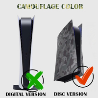 Coque de remplacement camouflage pour Playstation 5, panneau de protection pour console Sony PS5, accessoire de jeu