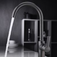 Robinet de cuisine moderne minimaliste en laiton, mitigeur chaud-froid, monocommande avec douchette extractible pour vaisselle et légumes