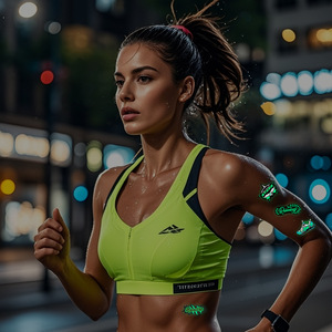 Nuevo stock disponible. Pegatinas de tatuajes temporales deportivos que brillan en la oscuridad para entrenamientos nocturnos, impermeables y resistentes al sudor. - Product Image 2