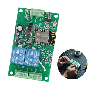 Contrôleur de relais Wi-Fi double canal ESP8266 DC 5V 10A, carte de développement ESP-12F basée sur Arduino F999 - Product Image 1