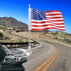 Yüksek kalite özelleştirilmiş çift taraflı ülke Polyester montaj tutucu motosiklet bayrağı - Product Image 6